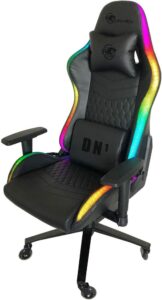 Cadeira Gamer DN1 RGB Preto Rodas de Silicone - DR