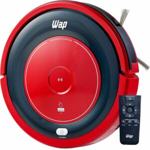 Aspirador de Pó Robô WAP ROBOT W300 Bivolt Automático Limpeza Varre Aspira Controle Remoto e Base de Autorrecarga 