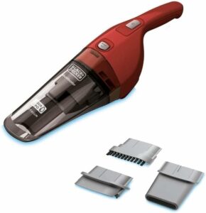 Black Decker Aspirador de Pó e Àgua, Portátil, Vermelho, Modelo APB3600, Bateria de 3,6V 