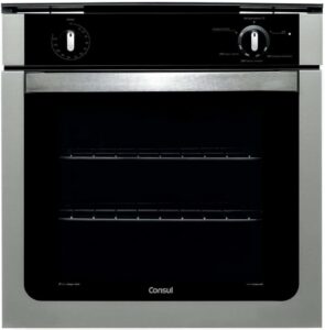 Forno de embutir a gás Consul 78 litros Prata com grill e timer sonoro - COA84BR 220V
